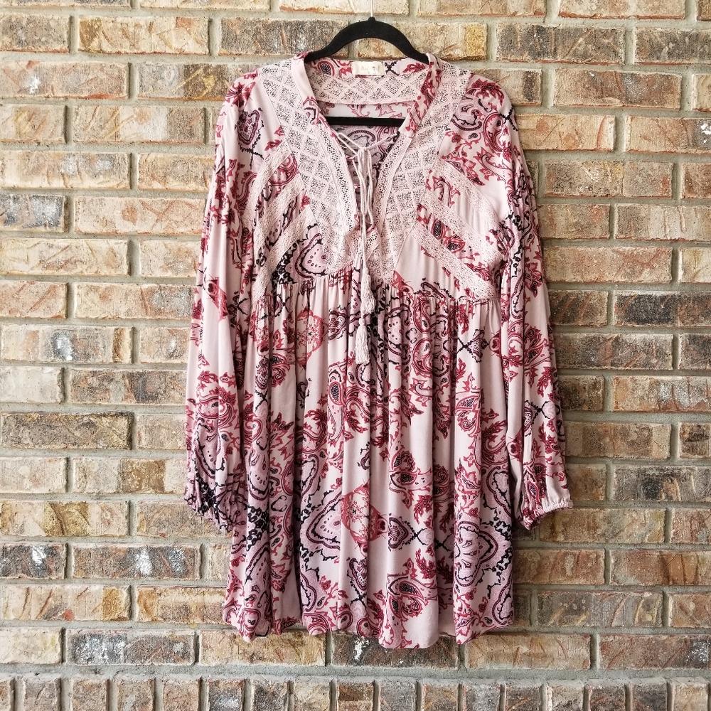 Altar'd State Womens Hobo Chic Peasant Tunic Long